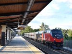 Ctrail heading away from Wallingford Station for points north